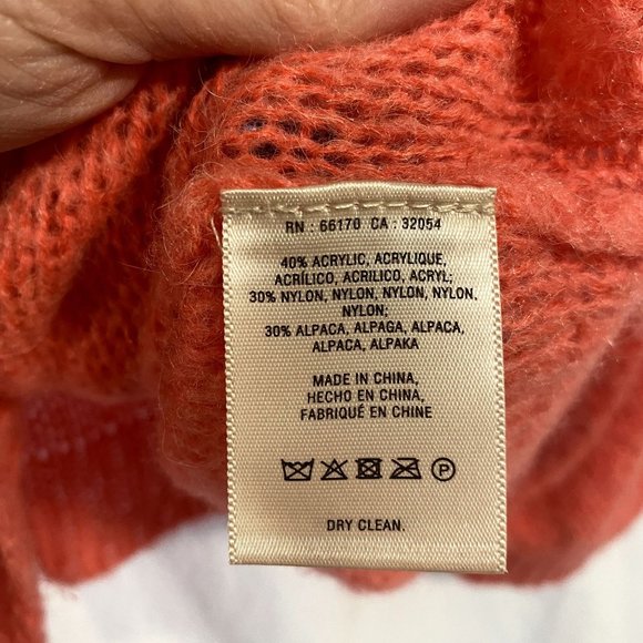 Anthropologie Rosie Neira Homeward Pullover Lightweight Sweater in‎ Coral Size S - Picture 4 of 7